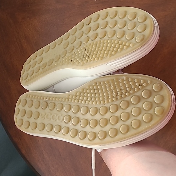 ECCO Womens Soft 7 White Leather Sneakers 7.5 W - Picture 3 of 12